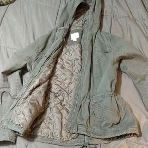 Full tilt green Hooded utility jacket